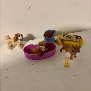 Loving family fisher price Pets Toy Dog Playset — Purple & Yellow Accessories